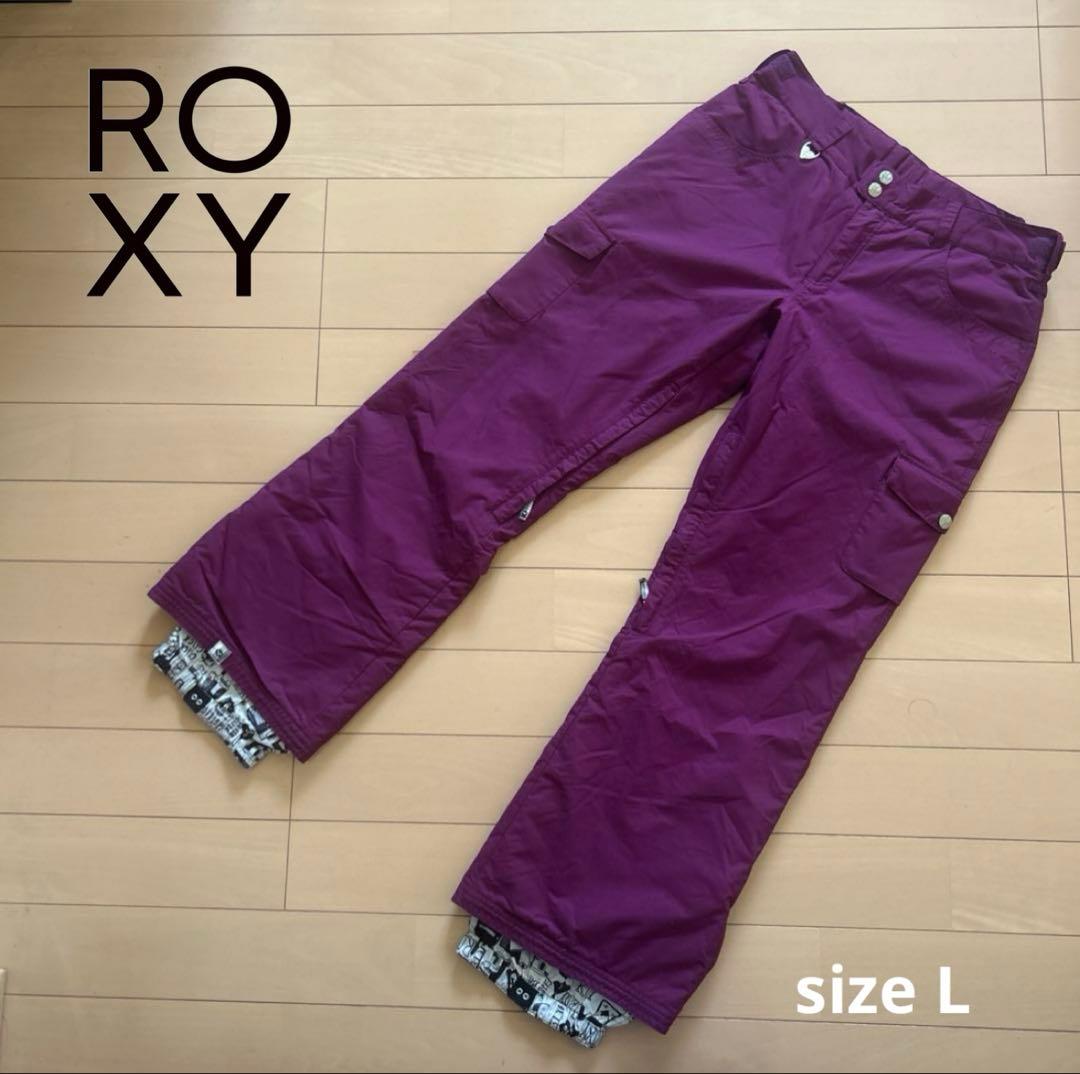 Roxy パープル スノーボードパンツ Lサイズ