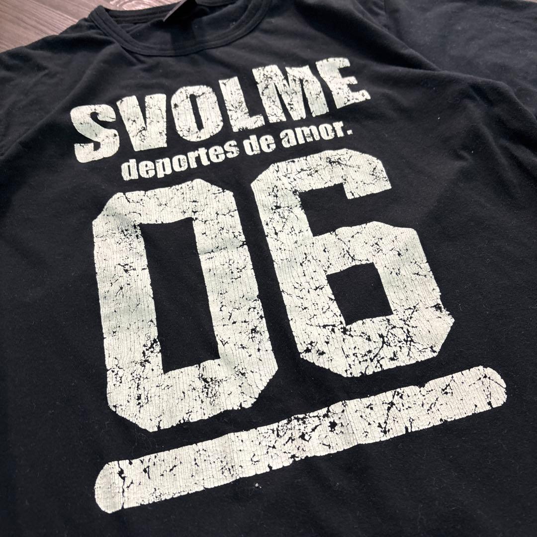 8SM2 svolme サッカー　半袖Tシャツ　ブラック　L 古着used