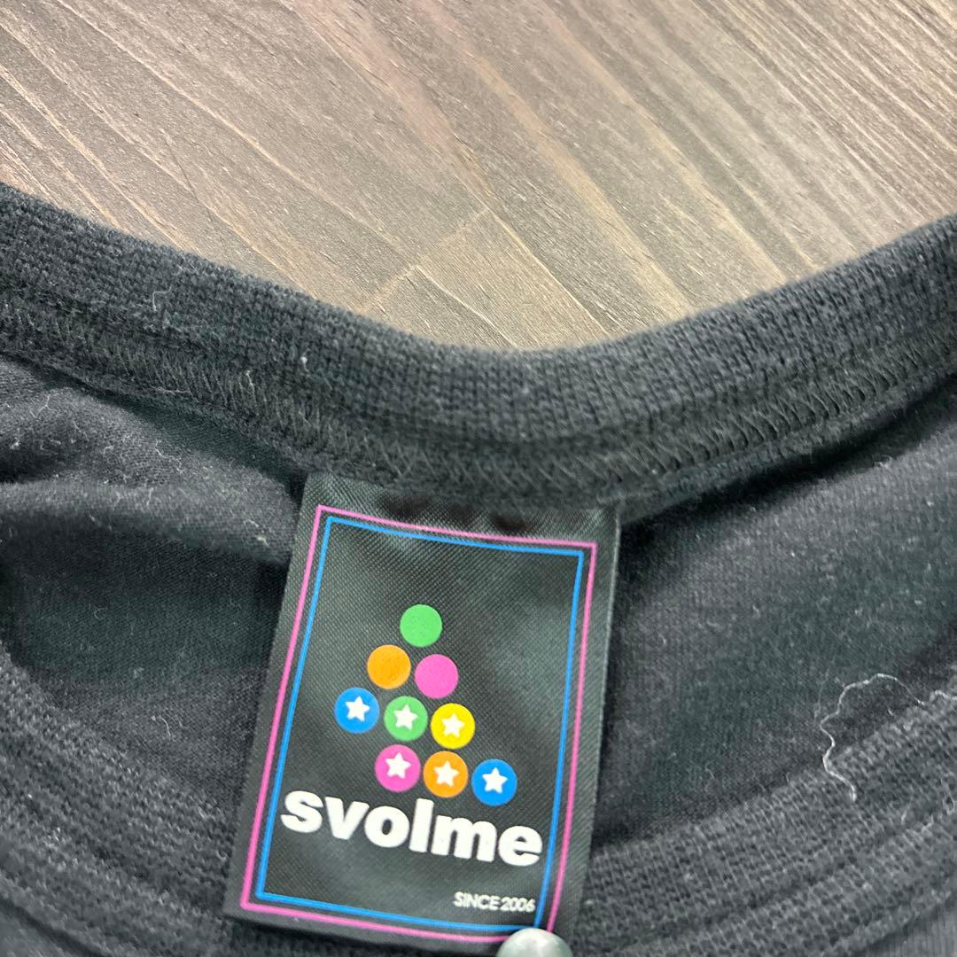 8SM2 svolme サッカー　半袖Tシャツ　ブラック　L 古着used