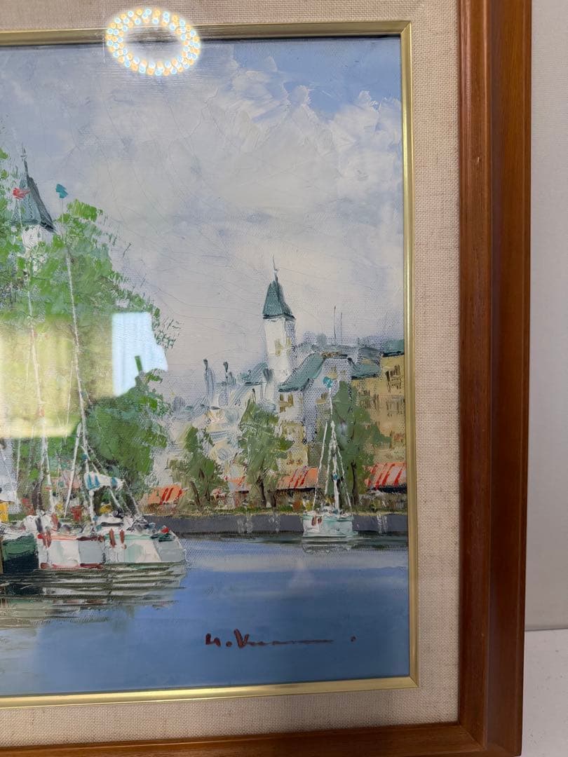 油彩画　ヨーロッパ風景風