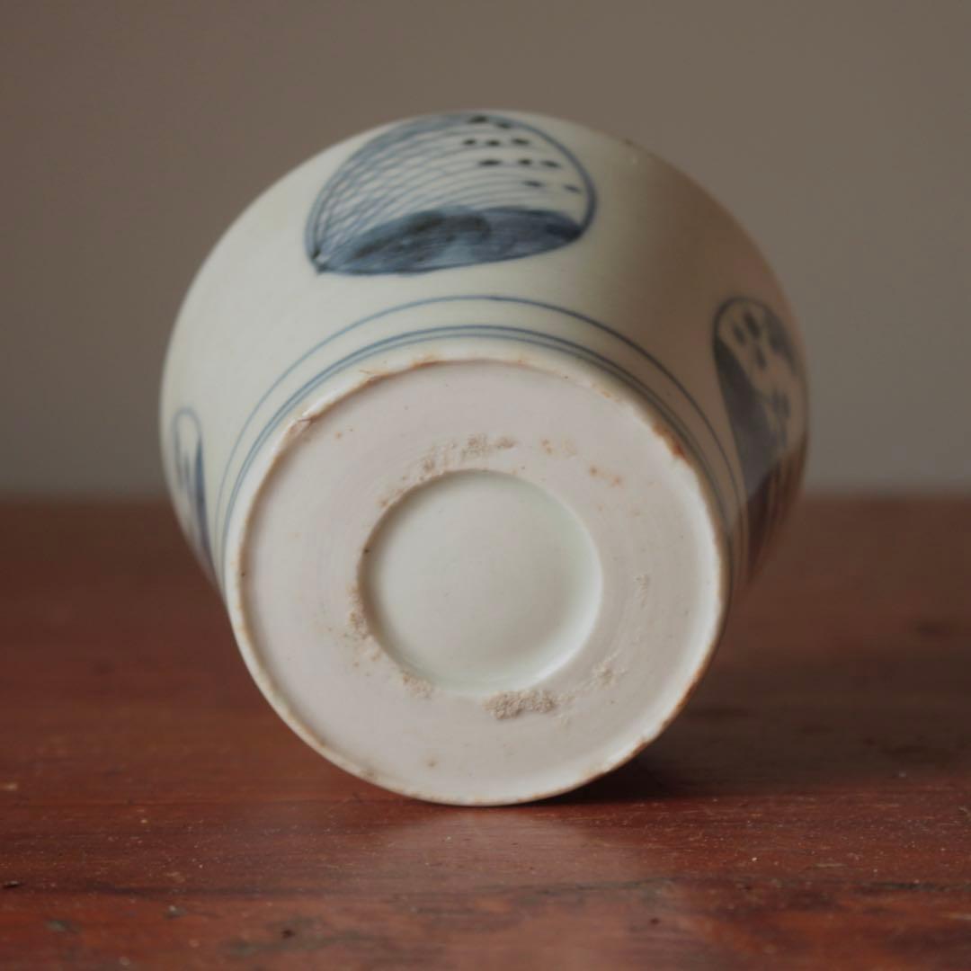 染付 丸紋 丸文 筒盃 蕎麦猪口 酒器 古美術 古道具 アンティーク 古伊万里