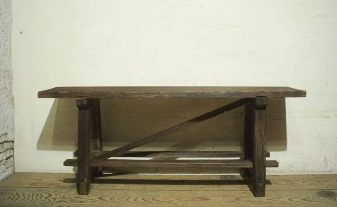 1069 ビンテージ　小振りなベンチ　椅子　イス　チェア　古家具　古道具　レトロ