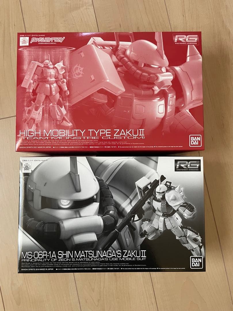 BANDAI RG ザクII 2種紅白セット