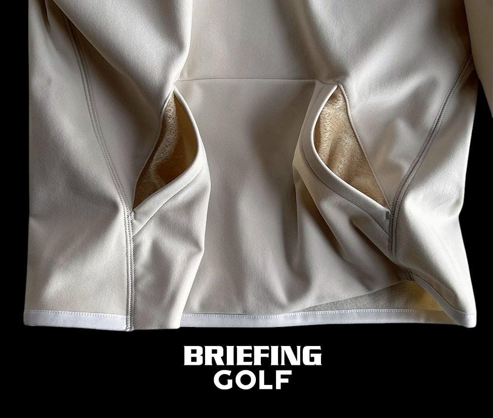 新品タグ付 ブリーフィングゴルフ 現行モデル 新作 裏起毛フロッキーロゴパーカー