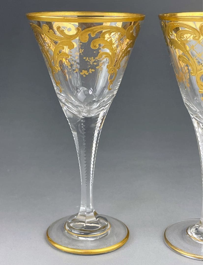 【美品】モーゼル 金彩 ショットグラス リキュール ２客セット スプレンティッド