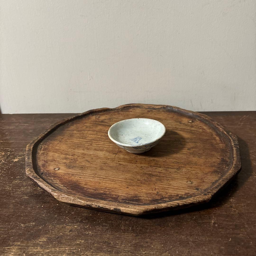 李朝十二角膳天板その64 盆.古道具.骨董品.韓国骨董. Antique.酒器盆