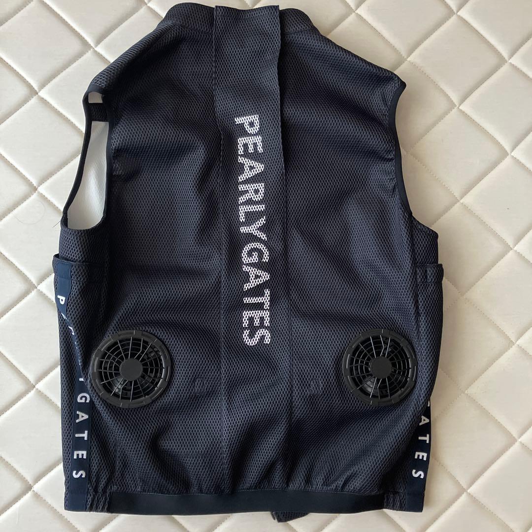 ゴルフ　PEARLY GATES 空調服　メッシュベスト ブラック