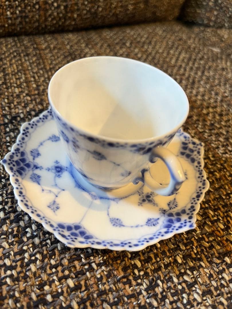 アンティーク19世紀/ロイヤルコペンハーゲン/デミタスカップ＆ソーサー