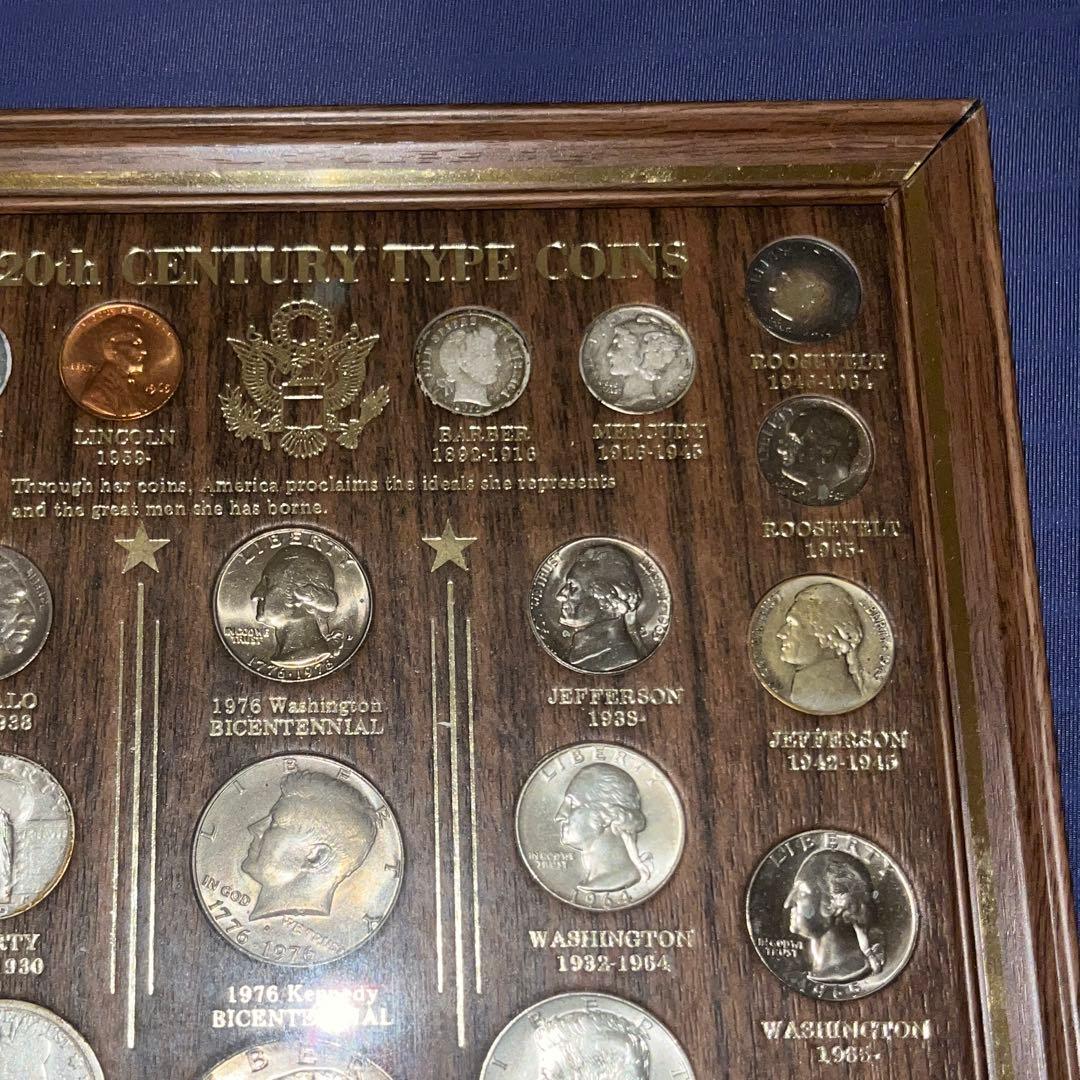 アメリカ 銀貨 US Type Coin Set 20世紀 古銭 硬貨 フレーム