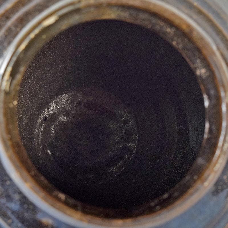 朝鮮美術　李朝　高麗黒釉　双耳壷　時代箱付　V　R8409B