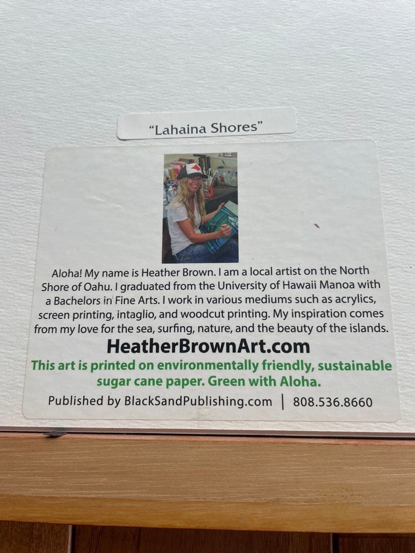 ヘザーブラウン絵画「Lahaina Shores」額付き