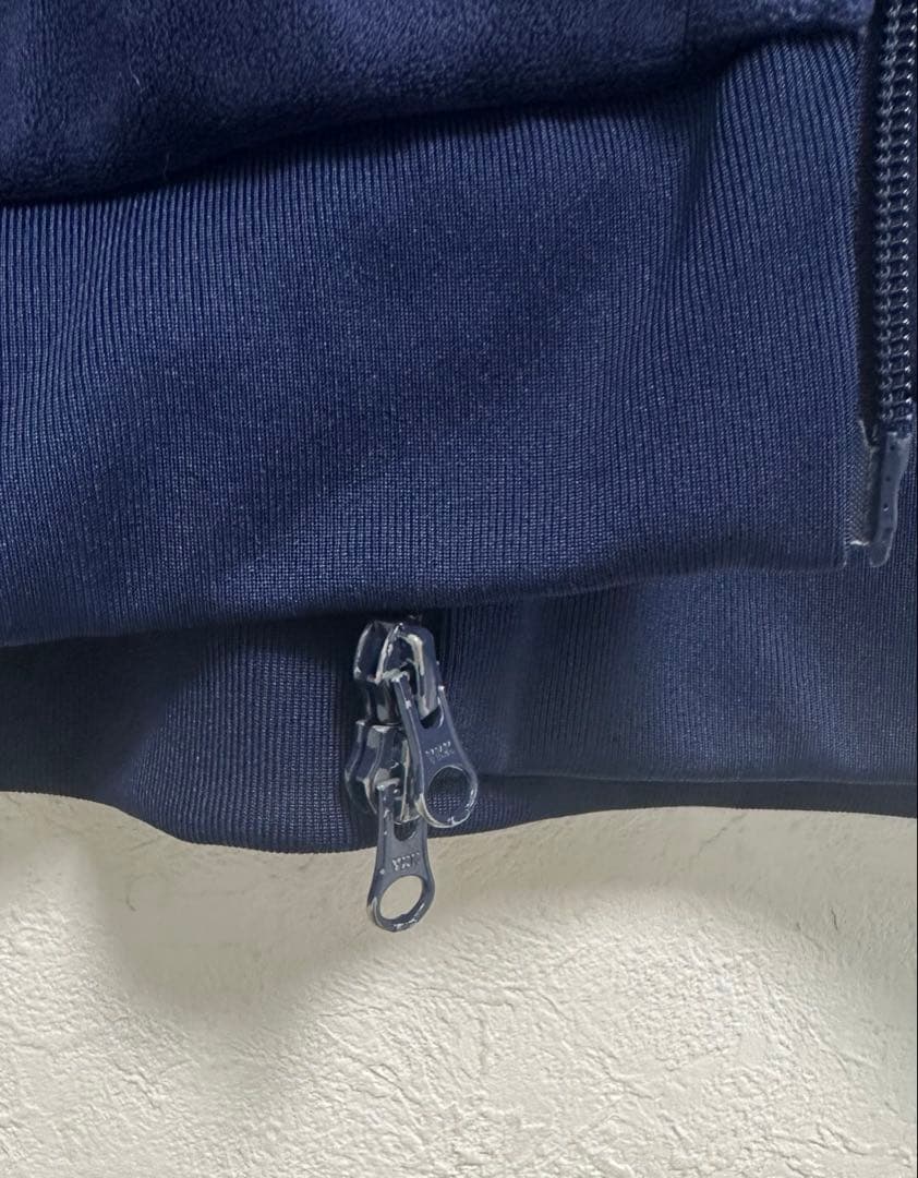 アディダス adidas ベロア トラックジャケット ネイビー Mサイズ