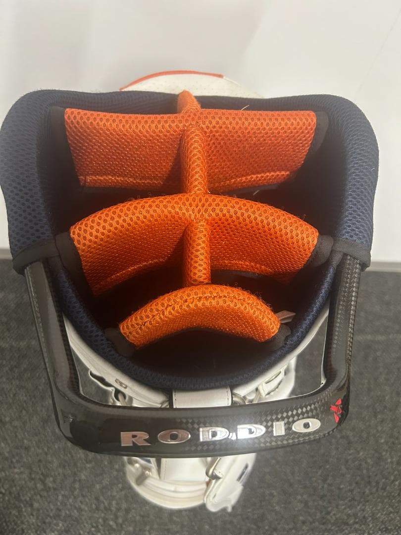 RODDIO ゴルフバッグ ハニカム　ホワイト×オレンジ044