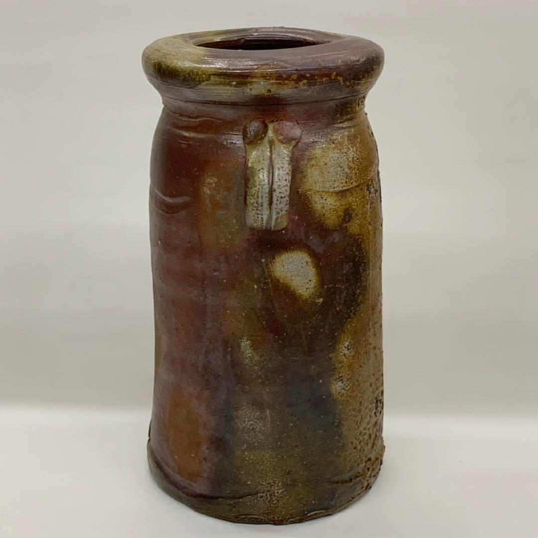 【花入9】備前9   耳付　伊勢崎満　高さ22.5㎝