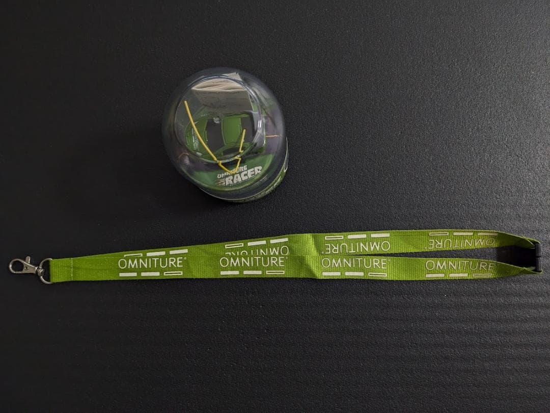 【激レア】オムニチュア社（現アドビ）のノベルティ（ミニカーとネックストラップ）