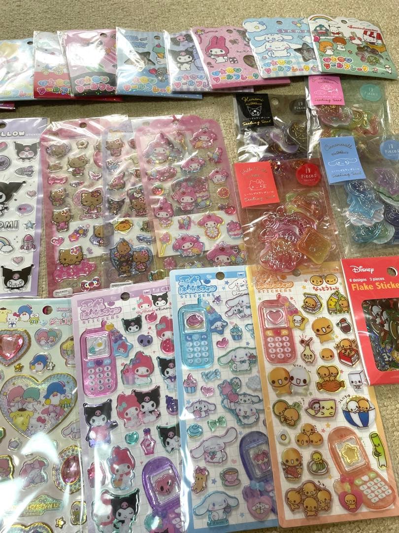 お値引きdayおはじきシール、ペタメロウステッカーズ、平成はっぴーフォン等セット