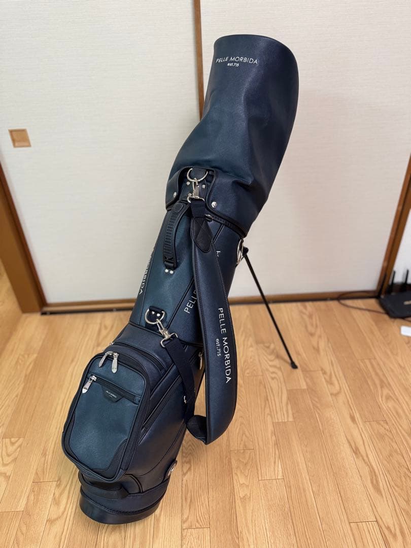 ペッレ モルビダ キャディバッグ ネイビー スタンド式 フード付
