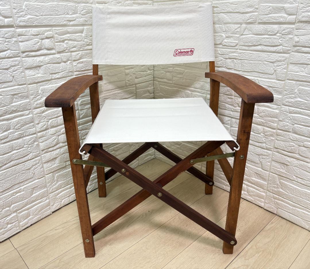 希少 未使用 Coleman コールマン ガーデン ウッドチェア 折りたたみ ②