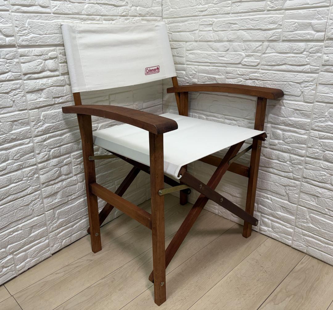 希少 未使用 Coleman コールマン ガーデン ウッドチェア 折りたたみ ②