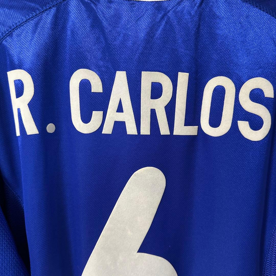 R. CARLOS 6番 シャツ 青　ブラジル代表　ロベルトカルロス
