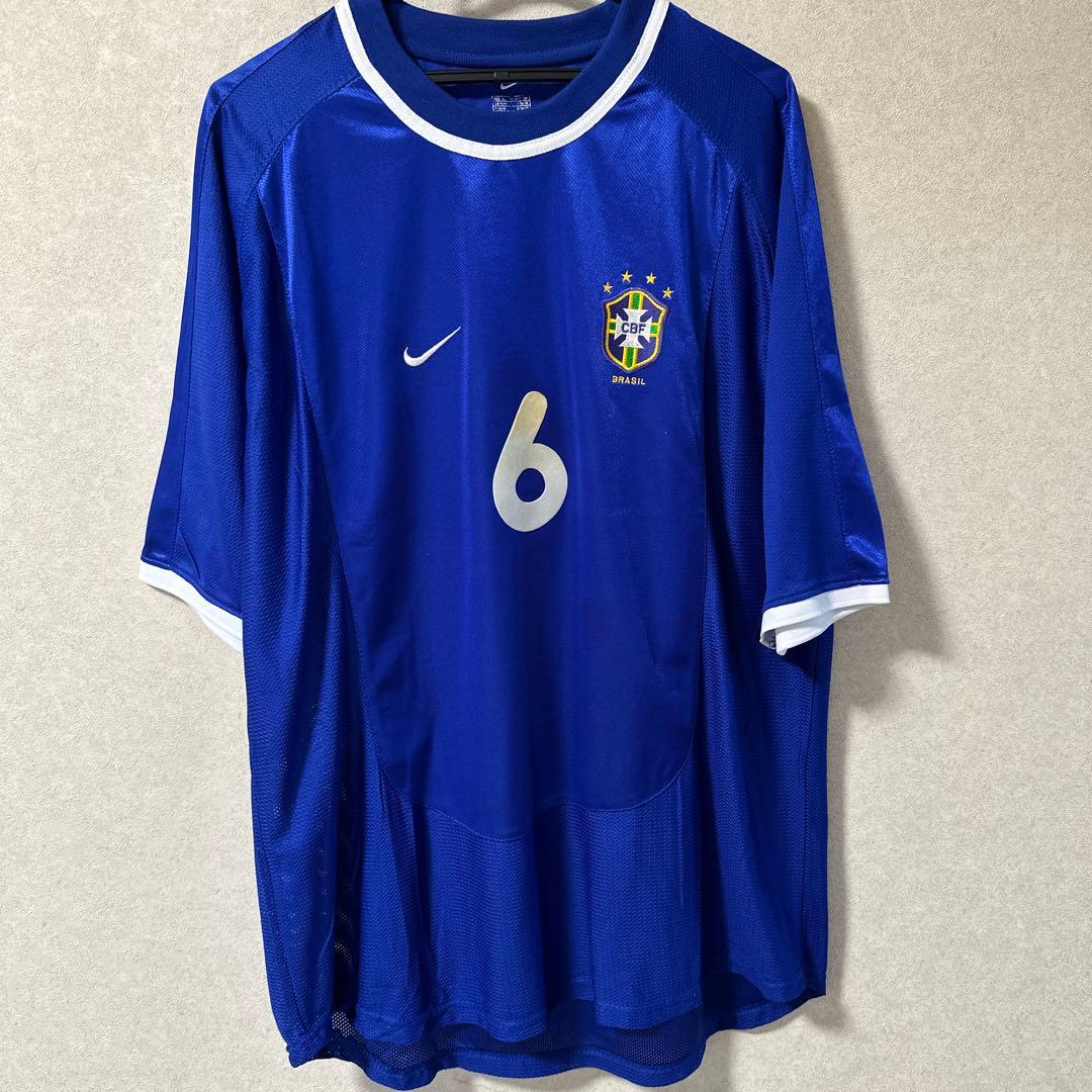 R. CARLOS 6番 シャツ 青　ブラジル代表　ロベルトカルロス