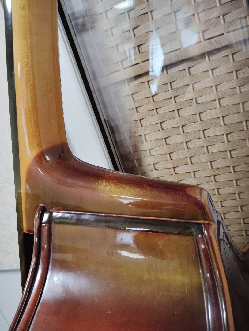 コントラバス ウッドベース チャキ F-20 表単板 ケース付 スピロコア弦