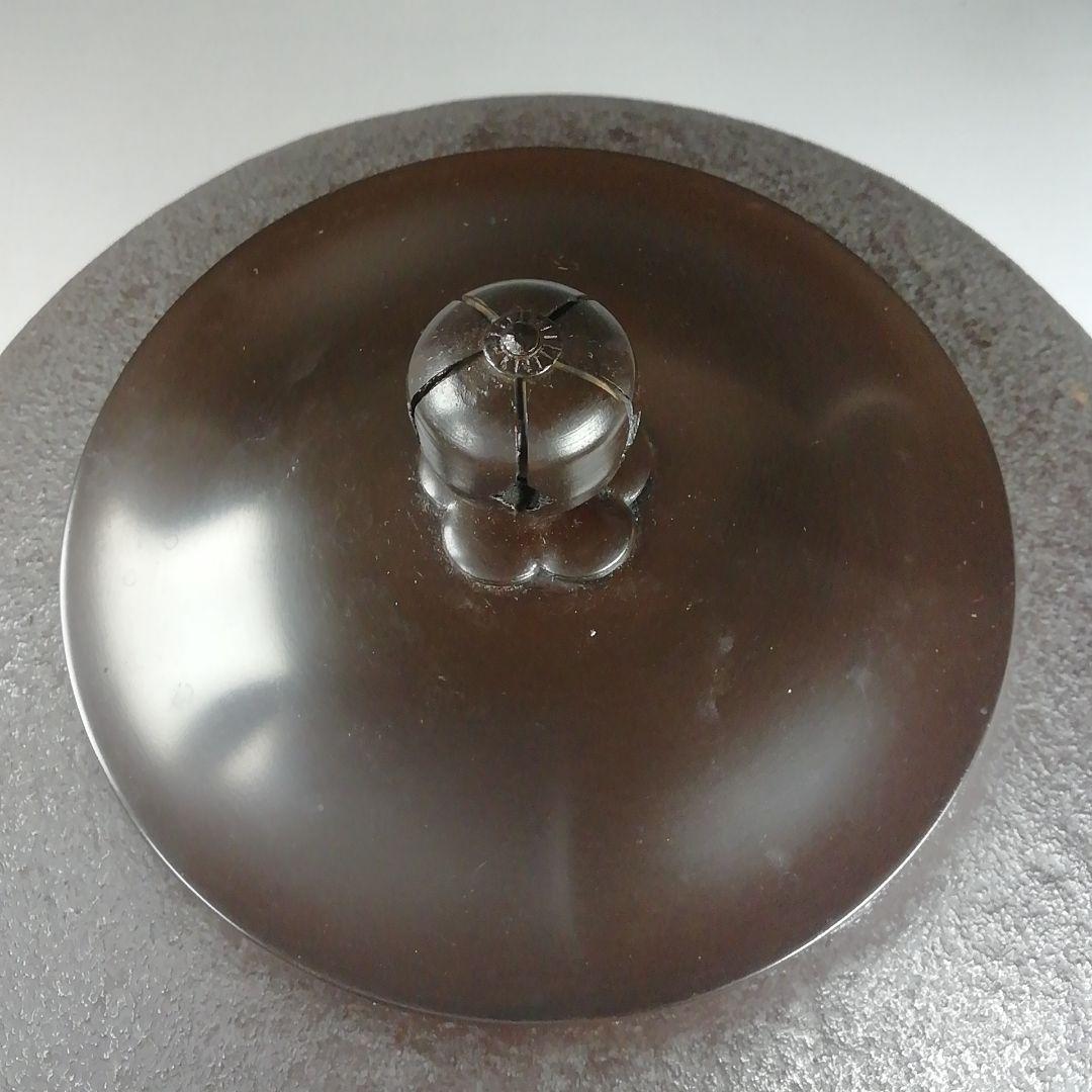 Ｗ１３１　茶釜　『利休好　阿弥陀堂釜』『釜師　菊池政光』『鉄釜』　共箱　茶道具