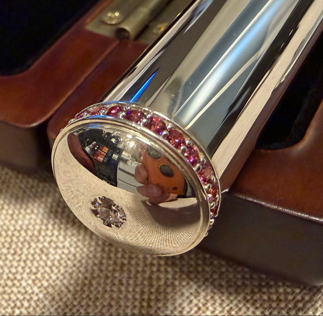 パール　フルート　頭部管　PHN-1 ヘビー　美品　スワロフスキー　ケース付き