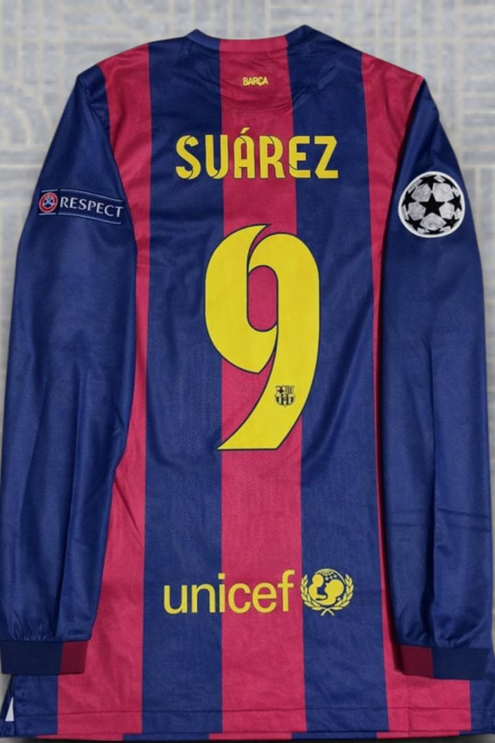 14/15 バルセロナ ホーム 長袖 ユニフォーム 9番 ルイス・スアレス