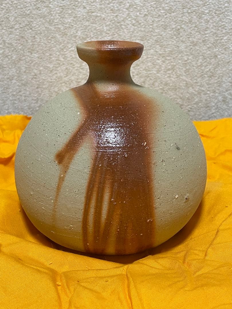 人間国宝 伊勢崎淳 新品未使用 花入れ 花瓶 徳利　一輪挿し