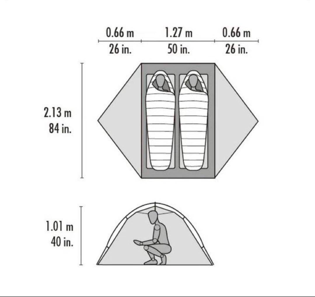 MSR ハバハバシールド2 自立式 2人用 山岳テント 未使用品