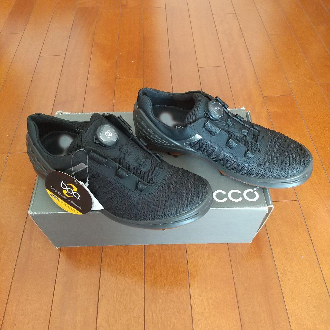新品未使用 ECCO ゴルフシューズ ブラック Boaシステム 41(26cm)