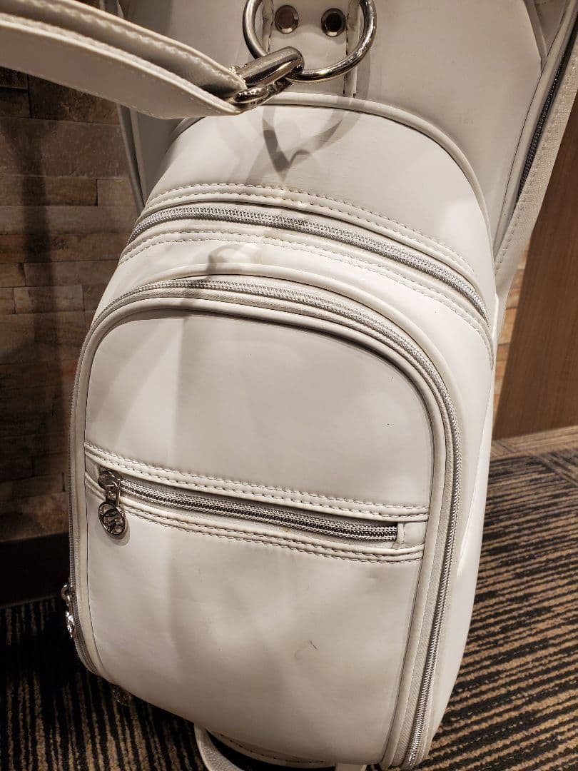 DESCENTE ホワイト キャディバッグ