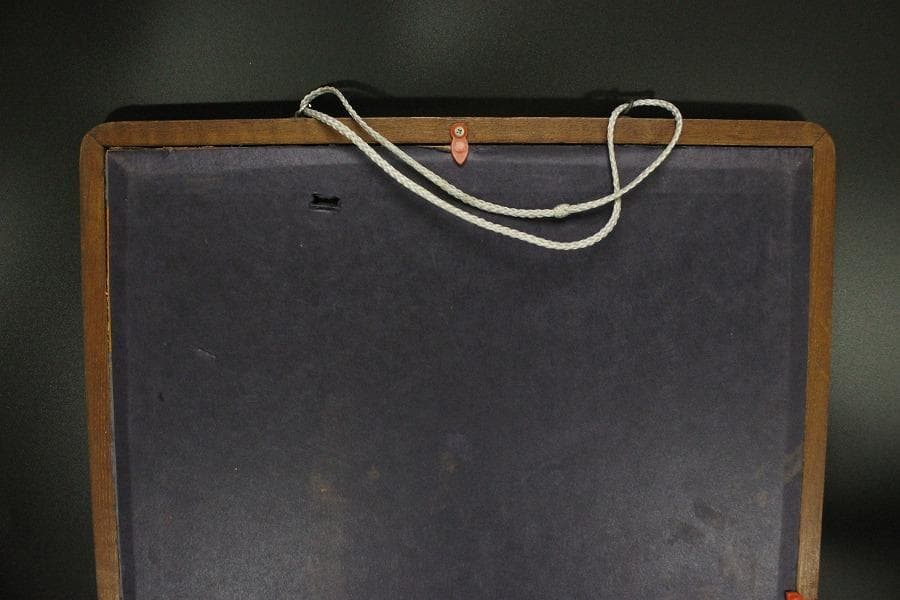 大津絵 鬼の念仏 額入 時代物(A687)