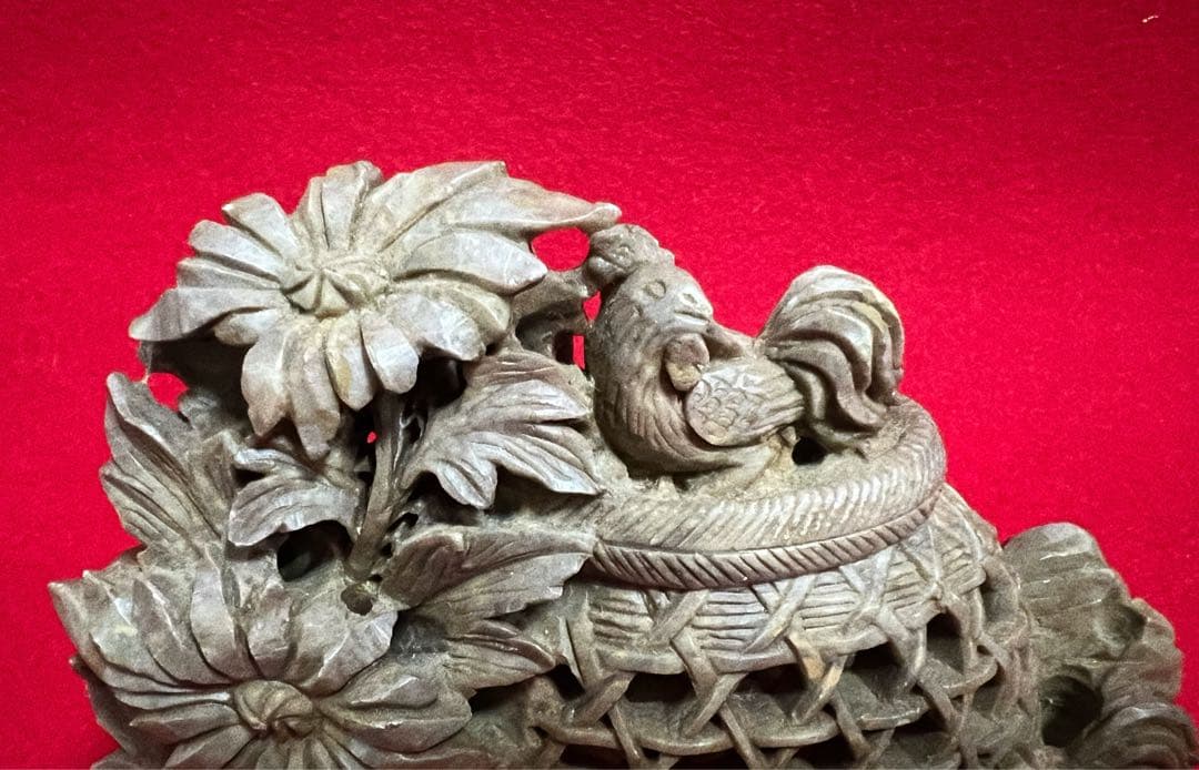 中國美術古玩 寿山石 細密彫刻 石彫 富貴吉祥 大吉大利 鑑賞石 オブジェ