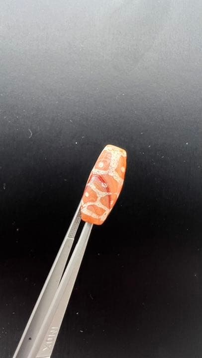 【アンティーク ビーズ】エッジドカーネリアン ビーズ 20.2mm