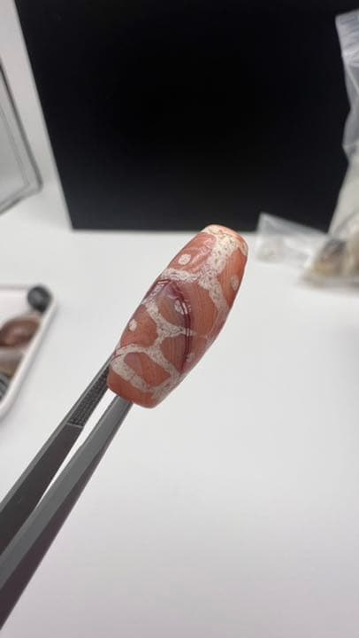 【アンティーク ビーズ】エッジドカーネリアン ビーズ 20.2mm