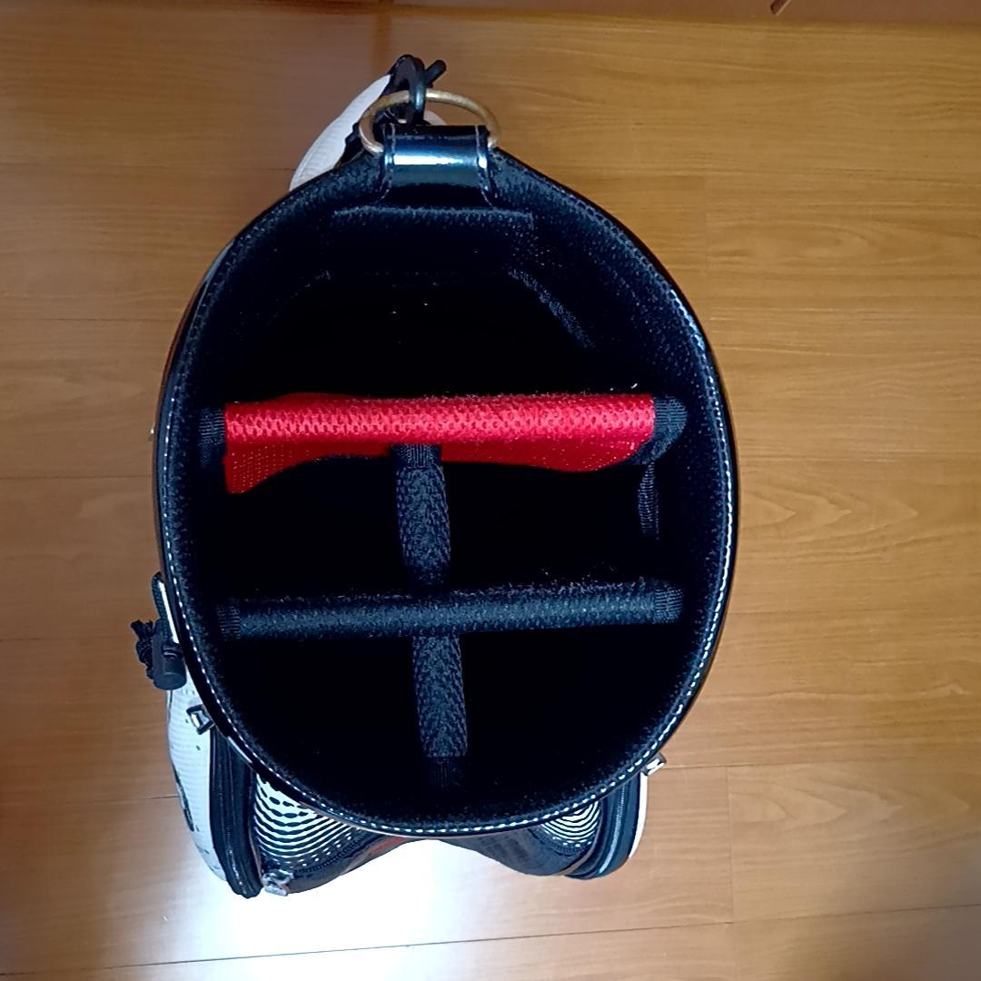 ルコック 軽量キャディバッグ 9型　QQBPJJ06 ビッグロゴ　ホワイト