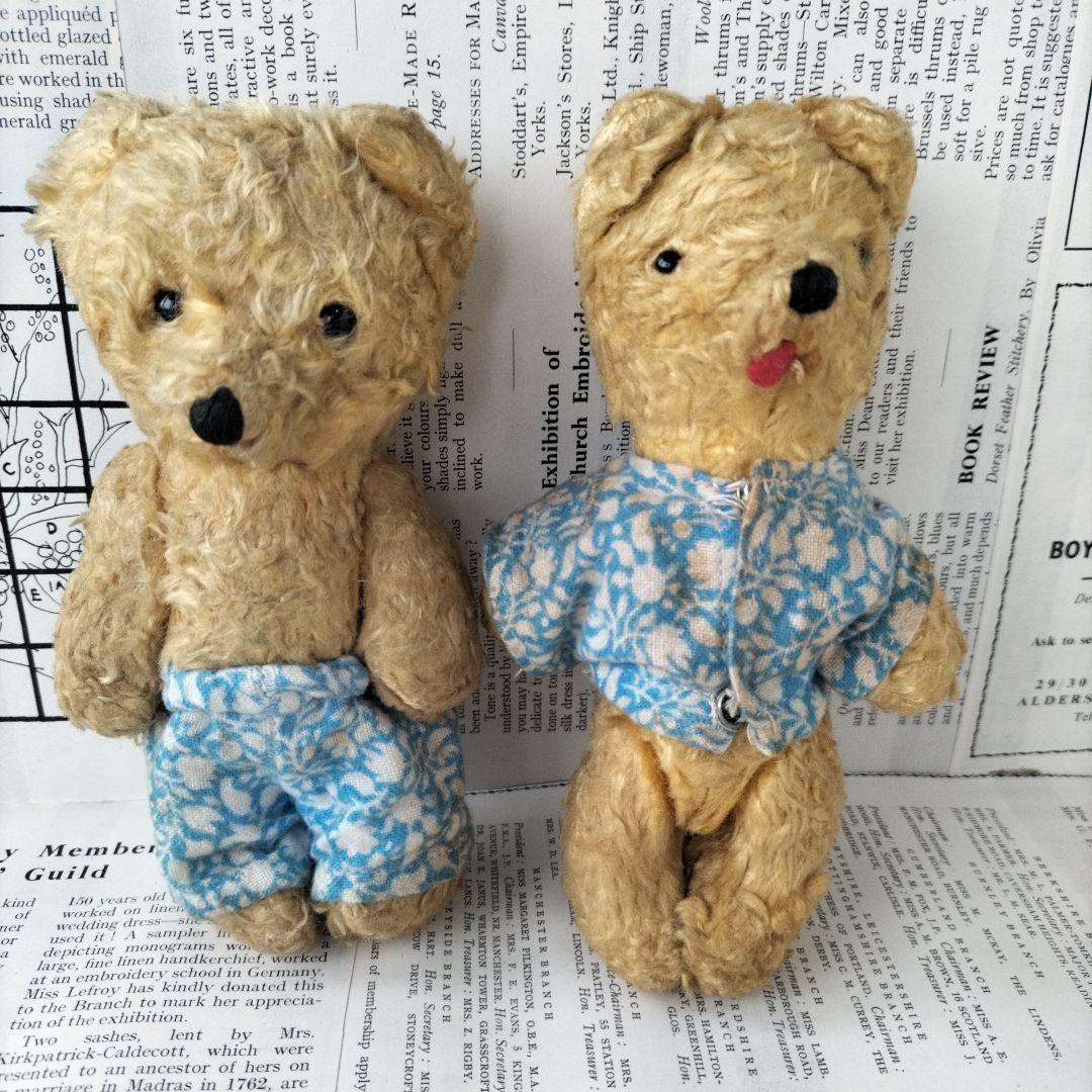 ★注意★出品は左のベアのみ。右のベアは販売済み　イギリス　ビンテージ　ベア