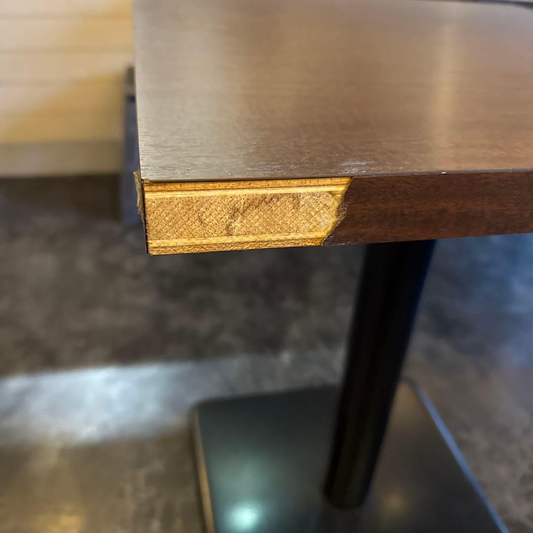 Proceed ダークブラウン 木製テーブル 600×550 ６セット