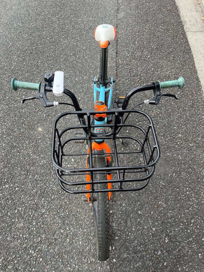 ヨツバサイクル22インチ ラムネブルー 子供自転車カゴ付き 基本東京都近郊引渡し