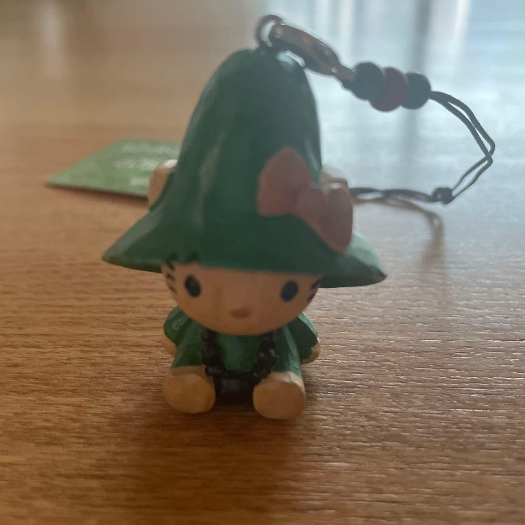 【新品未使用】ハローキティ 木彫り 森の仲間たち ストラップ 3個セット