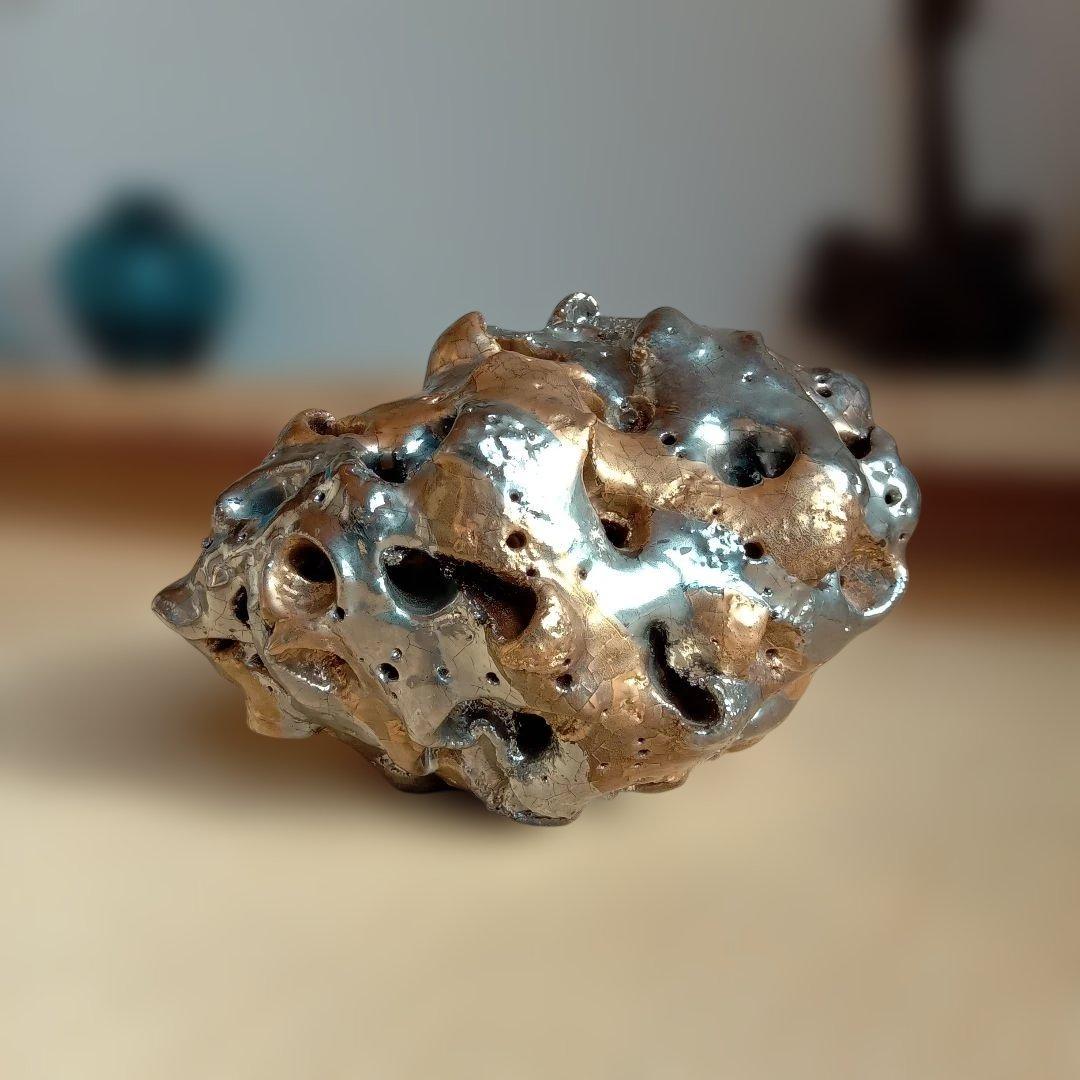 現代陶芸家　石山哲也　『金と銀のいし』