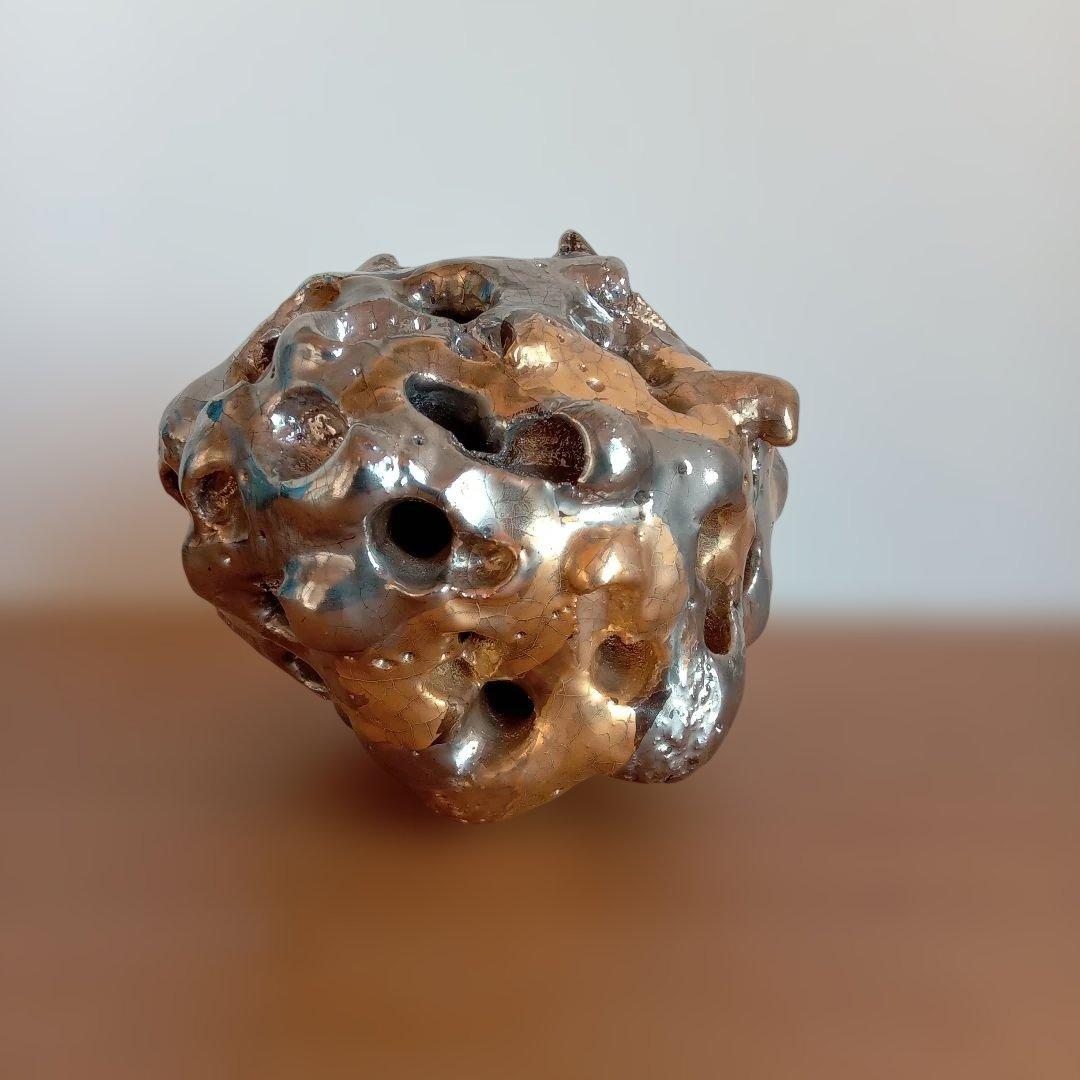 現代陶芸家　石山哲也　『金と銀のいし』