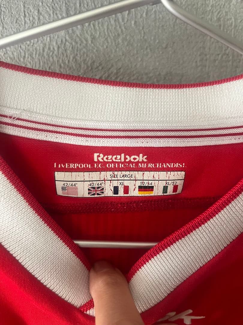 02-04リバプールFC Reebok ユニフォームXLカールスバーグリーボック