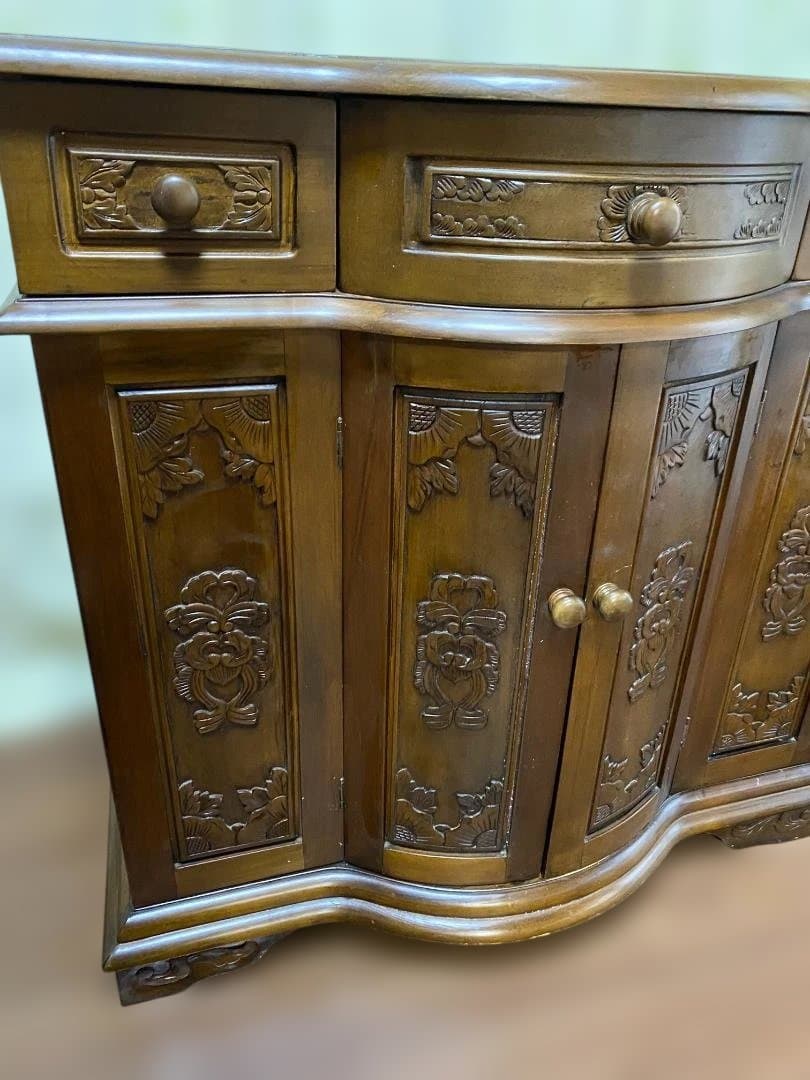 アンティーク風 天然木 キャビネット チェスト サイドボード　12c139