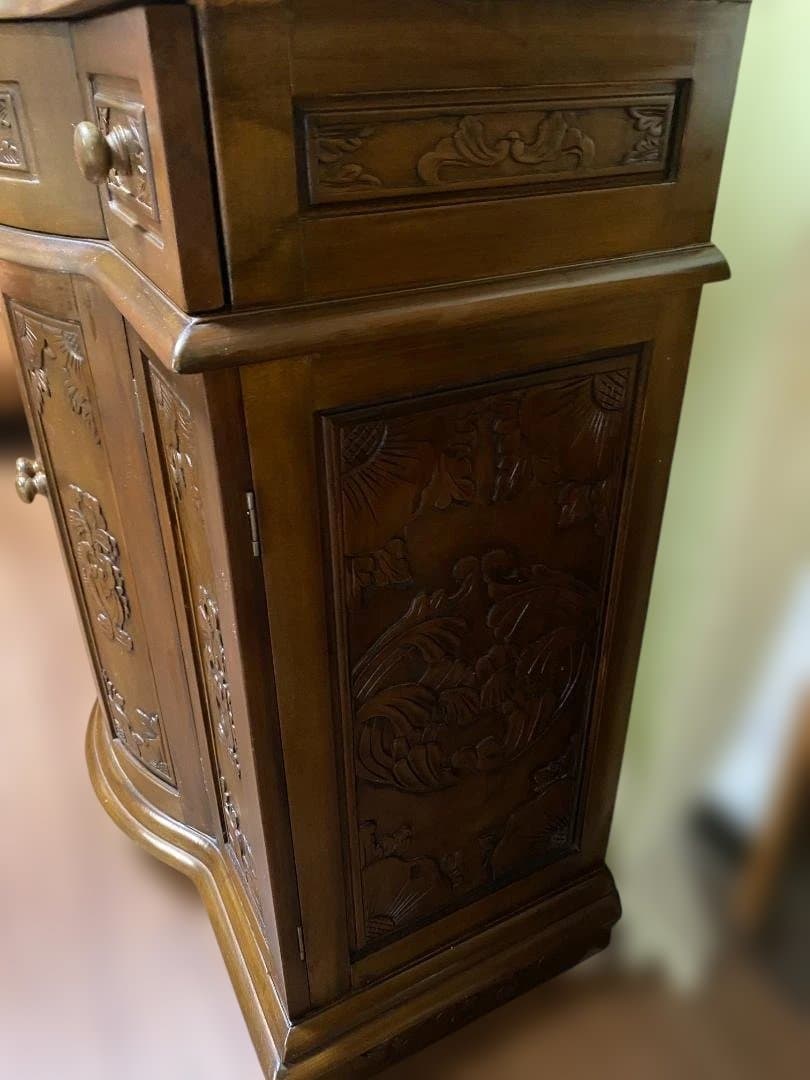 アンティーク風 天然木 キャビネット チェスト サイドボード　12c139