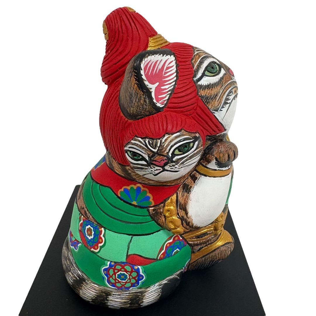 【希少品】エサシトモコ チビデカクン 猫阿修羅 陶土 仏ニャン