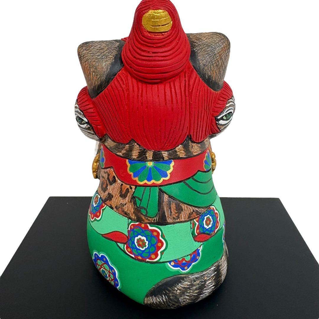 【希少品】エサシトモコ チビデカクン 猫阿修羅 陶土 仏ニャン