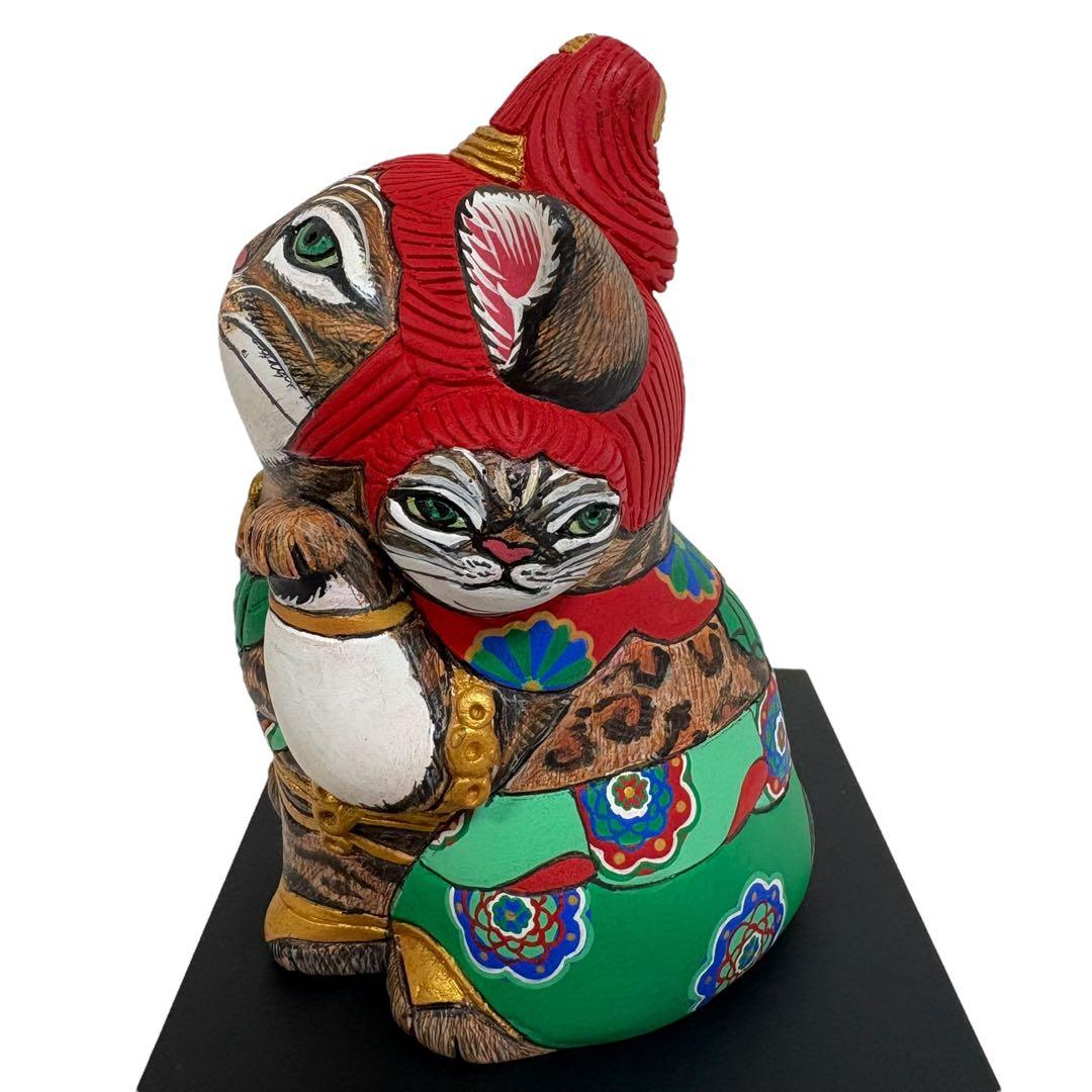 【希少品】エサシトモコ チビデカクン 猫阿修羅 陶土 仏ニャン